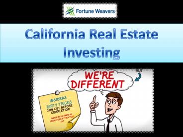 California Real Estate Investing