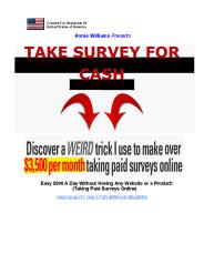 Take Surveys for Cash Free 2016