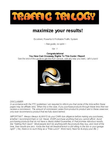 Consistently Profitable Traffic System