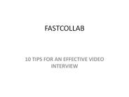 10 TIPS FOR AN EFFECTIVE VIDEO INTERVIEW