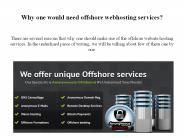 Why one would need offshore webhosting services?
