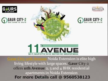 Gaur City 11th Avenue