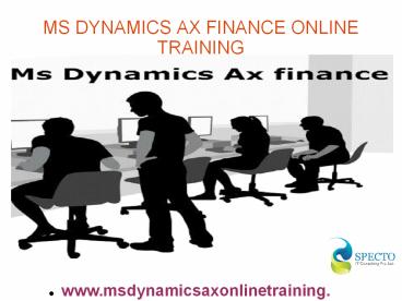 Microsoft Dynamics Ax Financial online training