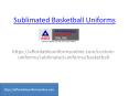 Sublimated Basketball Uniforms PowerPoint PPT Presentation