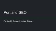 Portland SEO Services For Business