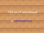 Tax on EPF withdrawal