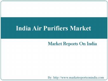 India Air Purifiers Market