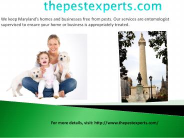 Bed Bug Pest Control Baltimore