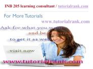 INB 205 Course Success Begins / tutorialrank.com