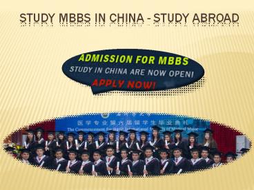 Study MBBS in China - Study Abroad