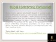 Dubai Contracting Companies PowerPoint PPT Presentation