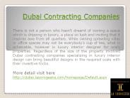 Dubai Contracting Companies