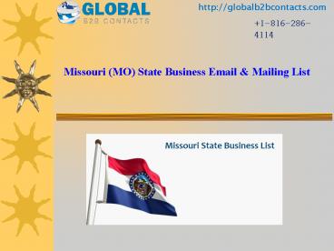 Missouri  State Business Email & Mailing List