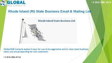 Rhode island  State Business Email & Mailing List