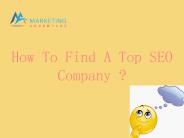 How To Find A Top SEO Company