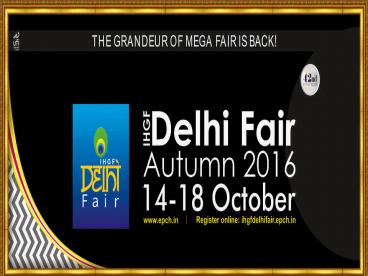 IHGF Delhi Fair Autumn 2016