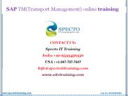 sap tm online training | spectotraining