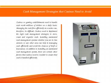 Cash Management Strategies