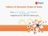 Giant 15 Mountain Peaks of India