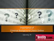 Importance of Criminal Background Check Online