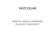 #ASKHR: SHOULD COMPANIES BLACKLIST CANDIDATE?