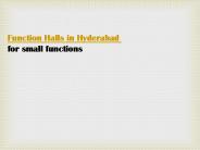 Function Halls in Hyderabad for small functions