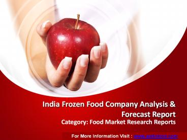 India Frozen Food Market: Aarkstore