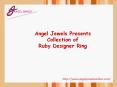 Ruby Designer Diamond Curve Ring PowerPoint PPT Presentation