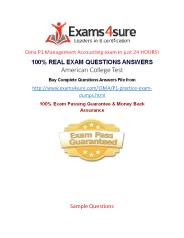 Cima P1 Questions Answers