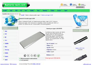 Batterie Pc Portable Apple A1281