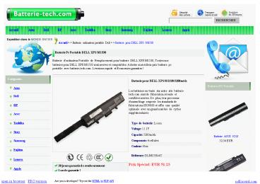 Batterie Pc Portable DELL XPS M1530