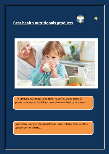 Best health nutritionals products