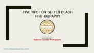 Five Tips For Better Beach Photography