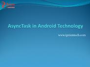 AsyncTask in Android Technology