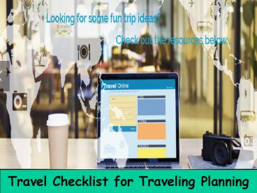 Travel Checklist for Traveling Planning