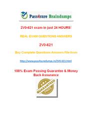 Pass4sure 2V0-621  Questions Answers