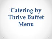 Catering by Thrive Buffet Menu