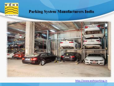 Parking System Manufacturers‎ India - Wohr Parking Systems