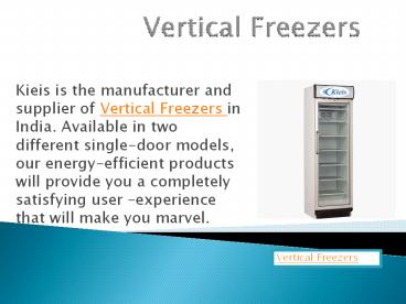 Kieis Vertical Freezers in ludhiana punjab india