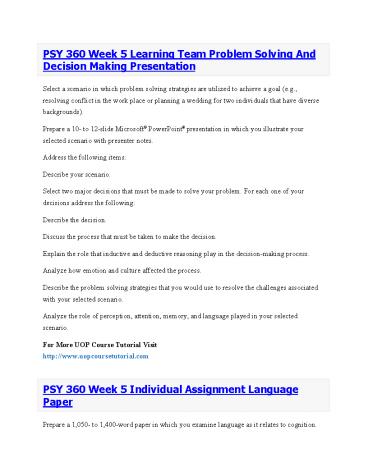 PPT – PSY 360 UOP Course Tutorial,PSY 360 UOP Tutorial,PSY 360 UOP ...