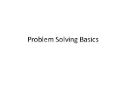 Problem Solving Basics