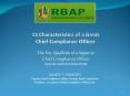 13 Characteristics of a Great Chief Compliance Officer PowerPoint PPT Presentation