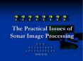 The Practical Issues of Sonar Image Processing PowerPoint PPT Presentation