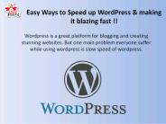 How to speed up wordpress site