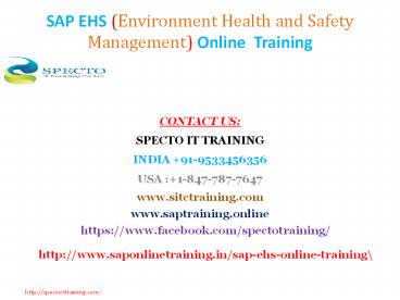 sap ehs online training | online training sap ehs