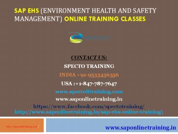 sap ehs online training | online training sap ehs