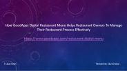World's Leading Digital Restaurant Menu Application