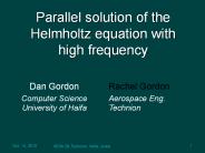 Parallel solution of the Helmholtz equation with high frequency