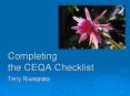 Completing the CEQA Checklist PowerPoint PPT Presentation