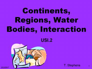 Continents, Regions, Water Bodies, Interaction